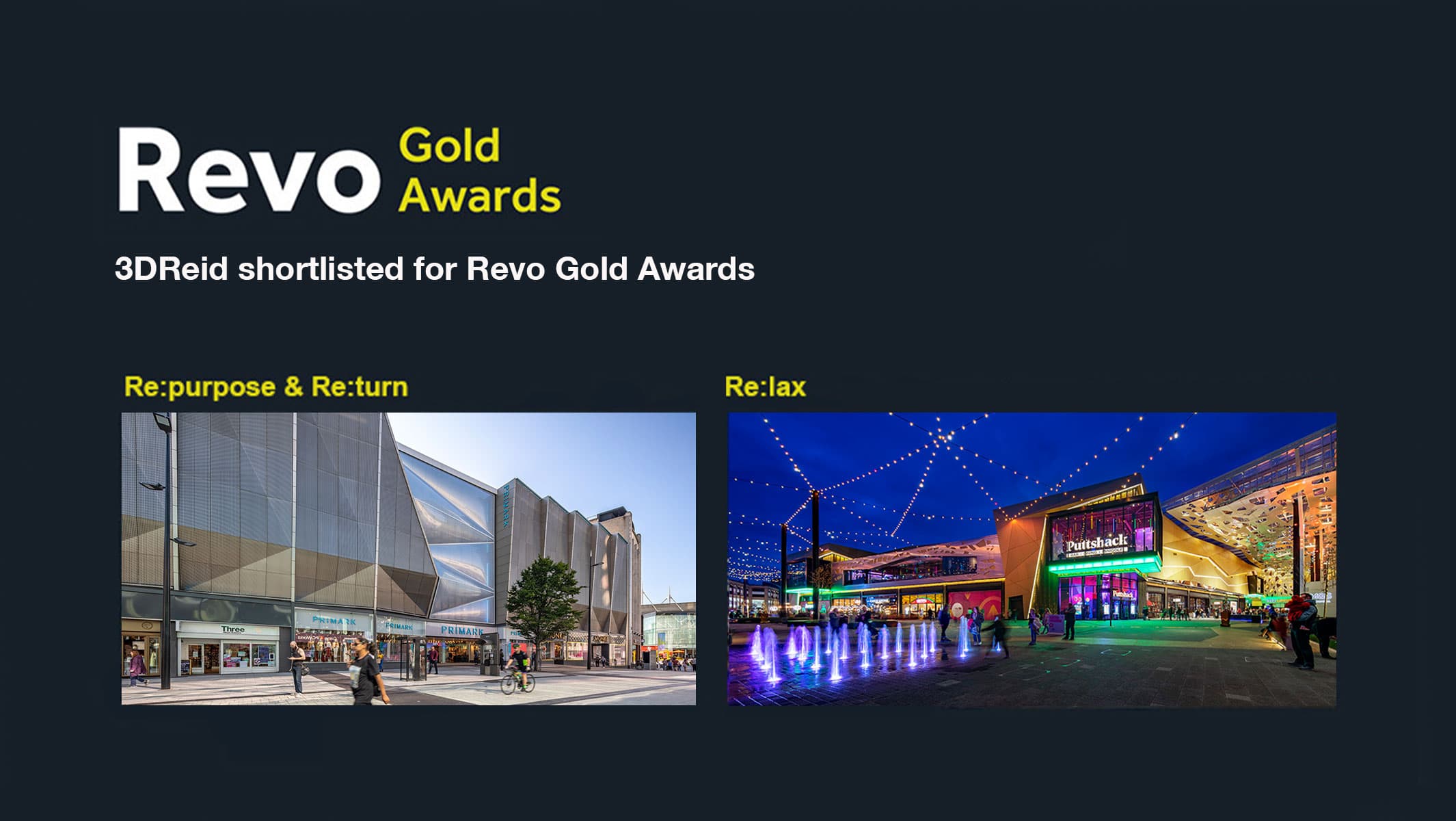 3DReid shortlisted for two Revo Gold Awards Banner