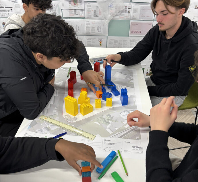 Acland Burghley School student at the 3DReid Studio Social Value Masterplanning workshop