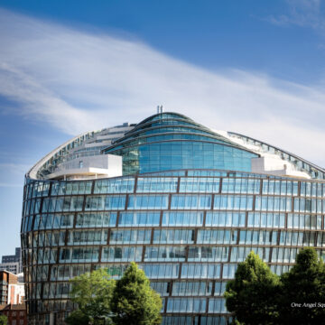 One Angel Square, The Cooperative Group, Manchester - Exterior shot from front.