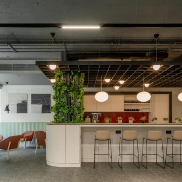 Quoin, Manchester Workplace Refurbishment - kitchen and lobby