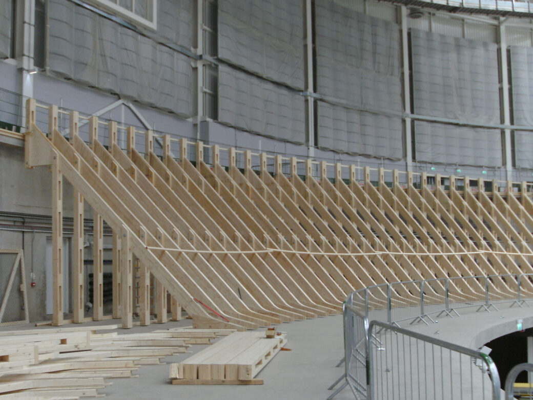 Sir Chris Hoy Velodrome track under construction