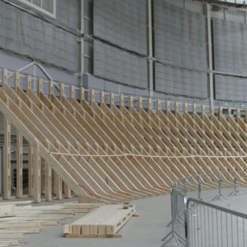 Sir Chris Hoy Velodrome track under construction