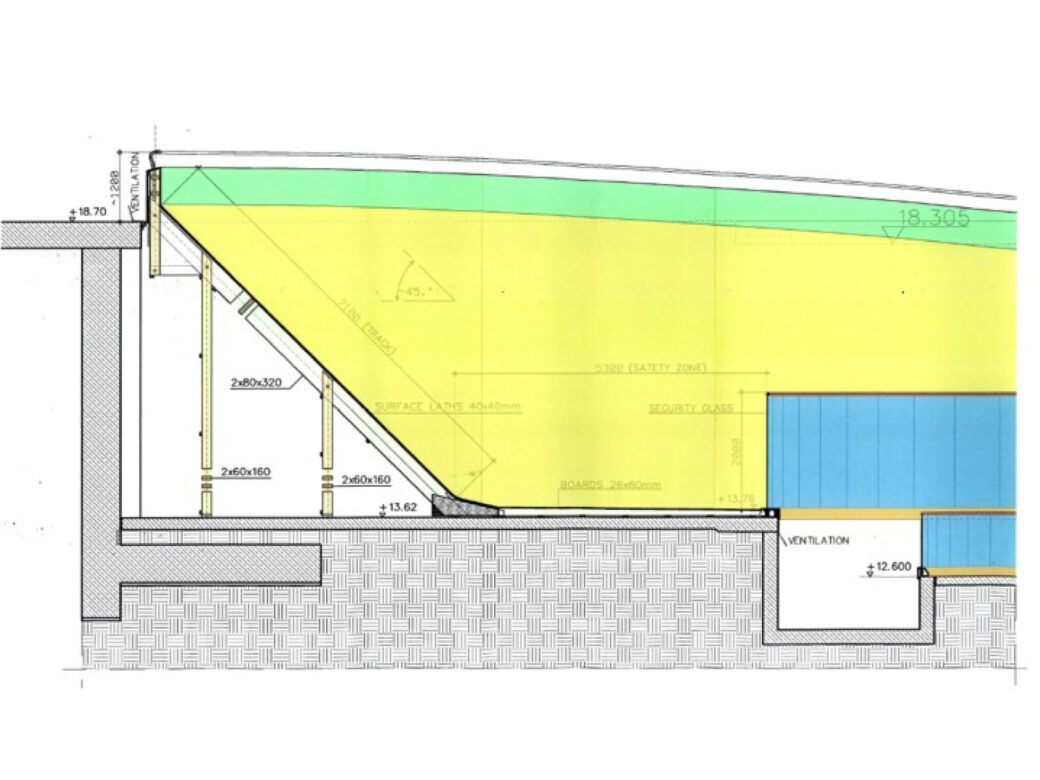 Architect drawing of the Sir Chris Hoy Velodrome