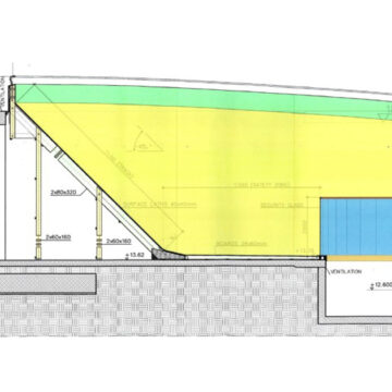 Architect drawing of the Sir Chris Hoy Velodrome
