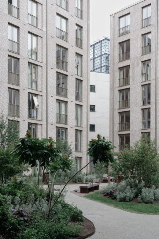 New Fountainbridge, Edinburgh, Union Canal Courtyard accessible path